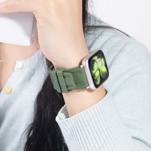 Nouveau <span class=keywords><strong>bracelet</strong></span> de montre en caoutchouc FKM imperméable avec <span class=keywords><strong>boucle</strong></span> à ardillon pour bracelets Iwatch 38 mm 40 mm 41 mm 42 mm 44 mm 45 mm 46 mm 49 mm - Product Image 3