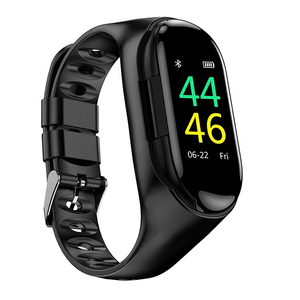 นาฬิกาอัจฉริยะไร้สายรุ่นใหม่ล่าสุด <span class=keywords><strong>M1</strong></span> BT Dial  แบบสองในหนึ่ง พร้อมสายรัดข้อมือ TWS และหูฟังในตัว - Product Image 1
