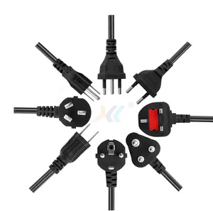 Steker 3 Pin Afrika Selatan 250V Kabel Listrik Peralatan Kabel Daya Ac dengan Sakelar 3 Pin Kabel Daya untuk Komputer