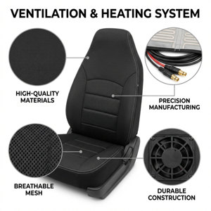 Kit Universale 12/24V per Raffreddamento e Riscaldamento Sedili Auto, Interruttore Quadrato <span class=keywords><strong>a</strong></span> 3 Velocità, Facile Installazione, Parti di Aggiornamento Ventilazione Senza Danni - Product Image 3