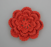Fleur en crochet à la main, trois couches, multicolores, pour accessoires vestimentaires et accessoires de bricolage