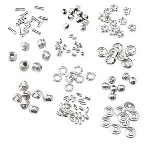 Perles intercalaires en tube d'argent irrégulier de marque SH3, accessoires en argent sterling S925 électroplaqué, mini perles DIY faites à la main - Product Image 3