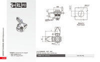 Yeeka 1401-30-316L Verrou à quart de tour le plus vendu, installation facile, loquet à came en acier inoxydable SUS316 pour armoire de rangement