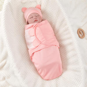 Produits de haut niveau Couverture d'emmaillotage pour bébé en gros de haute qualité avec chapeaux Sleep Swaddle - Product Image 2