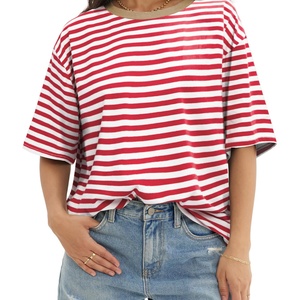 Camiseta Corta Estampada de Alta Calidad para Mujer, Camisetas Holgadas de Cuello Redondo y Manga Corta, Blusa Informal de Verano, Spandex y Rayón - Product Image 5