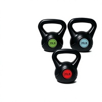 Pesa Rusa Negra de Cemento Sólido con Relleno de PE, Uso Comercial, Unisex, para Entrenamiento Físico, Yoga, Levantamiento de Glúteos y Sentadillas