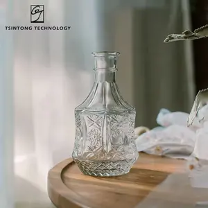 थोक गृह सजावटी रचनात्मक नॉर्डिक शैली राहत डिजाइन पारदर्शी गोल ग्लास हाइड्रोपोनिक्स प्लांटर फूल ग्लास फूलदान