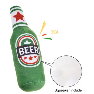 Jouets pour animaux de compagnie en gros d'usine, jouets en peluche pour chiots en forme de bière, bouteilles de vin rouge, jouets pour chiens originaux, nouveau design - Product Image 3