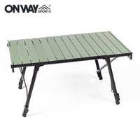 Table pliante légère en métal pour randonnée, barbecue, plage, camping, sac à dos, AC2, petite table d'extérieur en aluminium, robuste