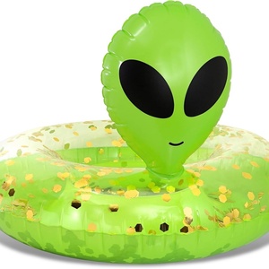Flotador Inflable de PVC con Forma de Extraterrestre, 36*24.5 Pulgadas, Cuatro Colores, Divertido para Adultos, Fiestas en la Playa y Vacaciones - Product Image 3