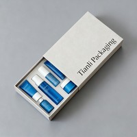 Encre de soja mat outils de maquillage emballage Offre Spéciale populaire tiroir soins de la peau ensemble de voyage boîte de papier Logo personnalisé Deluxe Slide boîte cosmétique