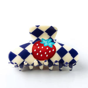 Aksesori rambut hati buah lucu kartun klip ambil cakar untuk wanita gadis kehidupan sehari-hari cakram ekor kuda dekorasi rambut jepit rambut cakar - Product Image 5