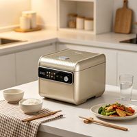 Cuisinière à riz électrique multifonctionnelle automatique à faible teneur en sucre, avec cuve intérieure en émail, commande vocale, 3L, cuisinière à riz numérique intelligente