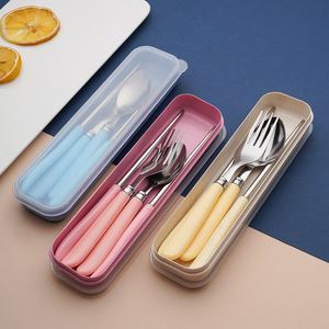 Portable Korean Style Utensil <b>Set</b> Travel Spoon Fork <b>Set</b> for Kids Students and Gifts - Product Image 1
