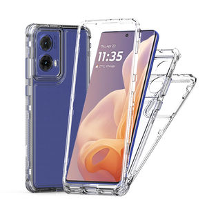 Coque de téléphone transparente transparente <span class=keywords><strong>3</strong></span> en 1 pour Motorola <span class=keywords><strong>Moto</strong></span> G85 G35 G13 G23 G53 G24 Power G34 G04 G24 G84 G54 G14 E13 E20 E30 E40 - Product Image 1