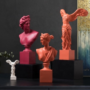 Bustes antiques en fibre de verre, pour femmes grises, sculptures de buste <span class=keywords><strong>Athena</strong></span> à vendre - Product Image 6