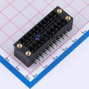 DB2ERHBM-3.5-2*10P-BK Plug-in Terminal Block Bent Lead Through Hole,P=3.5mm Board-to-Board / Socket - Closed Screw Fixing 2x10P - Product Image 1