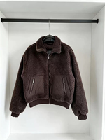 LEA Cross-border A028 Mantel Panjang Wanita Model Teddy Shearling Patchwork untuk Awal Musim Gugur