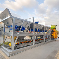Rifornimento della fabbrica YHZS120 Mobile cementificio JS2000 miscelatore 120 metri cubi all'ora facile da usare affidabile pompa Per Silo polvere