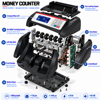 Machine à compter les billets 2831C avec détection UV, MG, IR, MT, demi-série et double détection de billets, compteur de billets rapide pour caisse et bureau