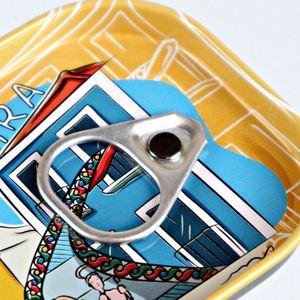 <b>Small</b> Tinplate <b>Box</b> <b>with</b> Pull Ring Rectangular Easy Pull <b>Lid</b> Reusable Sardine Tin <b>Box</b> - Product Image 4