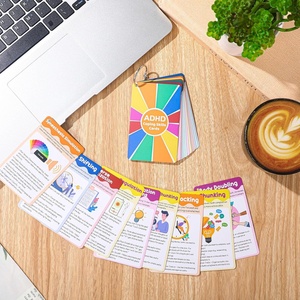 Carte per Abilità di Gestione ADHD, Flashcard per ADHD con Anelli per Raccoglitori, Strumenti Terapeutici per Regolazione Emotiva <span class=keywords><strong>e</strong></span> Gestione del Tempo - Product Image 4