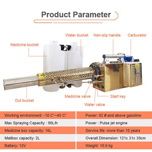 Atomizador Portátil de Desinfección a Gasolina, Máquina de Nebulización Térmica ULV, Nebulizador para Control de Plagas y Mosquitos - Product Image 2