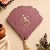 Invitación de Papel Blanco con Monograma Personalizado, Papel Especial, Estampado en Dorado con Borla Tarjetas de Programación para Bodas