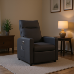 Sillón Reclinable de Masaje de Tela Gris Oscuro, Masaje Corporal Completo, Uso Doméstico, Recargable por USB - Product Image 2