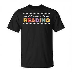 Preferiría estar leyendo camiseta con la frase «Preferiría estar leyendo» para profesores de inglés, regalo literario - Product Image 2