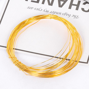 18K Gold Plated <b>Copper</b> Wire Round For <b>Bracelet</b> Making Jewelry Findings - Product Image 3