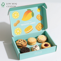 Boîte à biscuits personnalisée avec impression de fruits, boîtes en papier pour cadeaux, emballage cadeau de boulangerie de qualité alimentaire, boîte cadeau