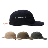 Gorras Deportivas para Hombre con Logotipo Personalizado Bordado, Gorra de Béisbol de Algodón de 4 Paneles de Color Sólido Simple, con Cordón Ajustable
