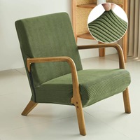 Fauteuil de lecture rembourré de style Mid-Century Modern, structure en bois massif, ergonomique et écologique, pour bureau à domicile.