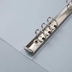 Classeur à 4 anneaux en PP givré avec sangle élastique, carnet semi-transparent à feuilles mobiles pour le bureau et la papeterie scolaire - Product Image 3