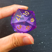 Dés en résine D20 modernes, lot de 7, gravés, polyédriques, à noyau liquide, BLEU, pour jeux de société D&D personnalisés, marque Feeron, pour enfants