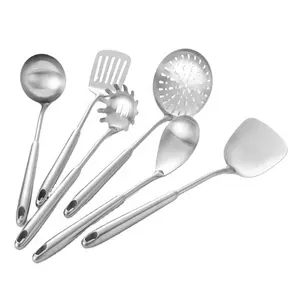 Household Metal Kitchenware Cooking Accessories Silver Stainless Steel Kitchen Tools Cuisine Utensils