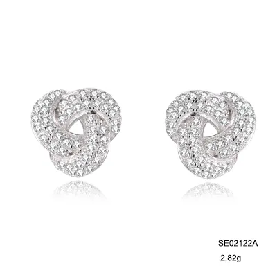 Boucles d'oreilles de luxe bijoux à la mode boucles d'oreilles avec argent 925 tout Mosang diamant incrusté magnifique bijoux bijoux de marque de luxe