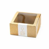 Boîte cadeau pour boulangerie en papier kraft avec poignée, pelliculage mat, revêtement UV, estampage à chaud pour emballage alimentaire et pâtisserie, boîtes d'expédition recyclables