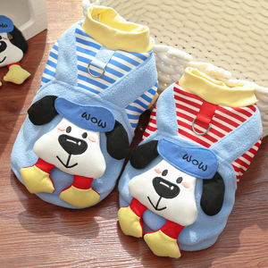 Chaleco para perros con diseño de animales, ropa para mascotas de poliéster con forro polar para perros pequeños y medianos, ropa para otoño e invierno - Product Image 2
