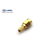 Crimpado macho SMA de 50 ohmios al por mayor de fábrica de alta calidad para ensamblaje de cable RG58