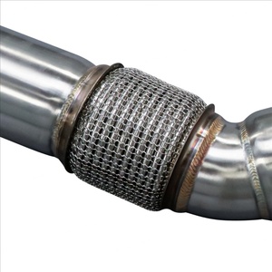 High Flow Stainless Steel Brushed Straight Pipe Exhaust Downpipe for BMW B48 320i 325i 330i G20 - Product Image 6