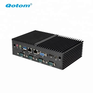 คอมพิวเตอร์ขนาดเล็ก Q190X-S04 Qotom Q190X ฮาร์ดแวร์ J1900 พอร์ตแลนคู่ OEM มินิพีซี พร้อมพอร์ต Serial และ Parallel - Product Image 1
