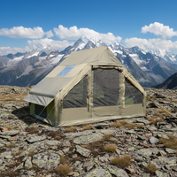 Tente de camping gonflable portable et imperméable pour l'extérieur, ouverture automatique rapide, 6,3 m², en Oxford, pour événements, mariages, fêtes