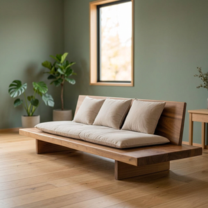 Minimalist Wooden Three Seat <b>Sofa</b> Set with Cushion Eco-Friendly <b>Outdoor</b> Furniture for Hotel Villa & Park Use - Product Image 3