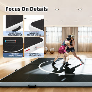 Colchoneta Inflable Portátil de 3m x 3m para Entrenamiento de Gimnasia y Artes Marciales Pista de Aire Plegable de 20cm DWF OEM para Lucha y Jiu-Jitsu - Product Image 1