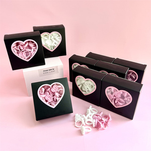 Anillo de Pegamento en Forma de Corazón para Extensión de Pestañas, Herramienta para Abanicar Fácilmente las Pestañas, Anillos de Pegamento Rosa en Forma de Corazón - Product Image 4