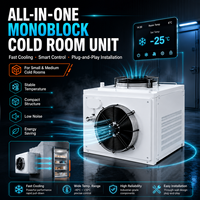 Unité de réfrigération monobloc murale à température personnalisée, système de refroidissement tout-en-un pour chambre froide