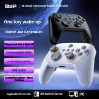 Kontroler Game S13 Dual Hall Effect, Kompatibel dengan Seri Full Switch & PC, Gerakan 9-Axis, Tombol C, Audio Nirkabel 3.5mm
