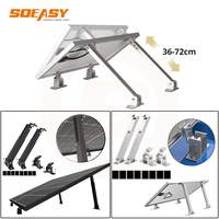 Supports de montage solaire inclinables en aluminium SOEASY, jambes avant et arrière, système de montage de panneaux solaires sur toit incliné
